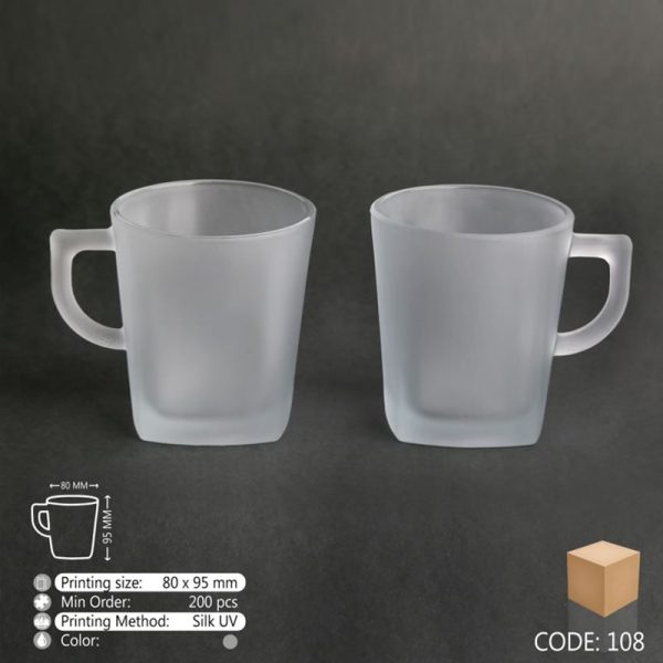 لیوان شیشه ای یخی کد 108